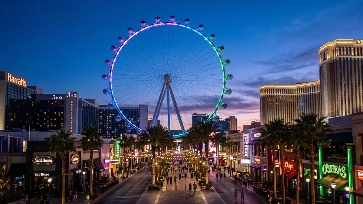 Bellagio Fountains show on the Las Vegas Strip near T-Mobile Arena