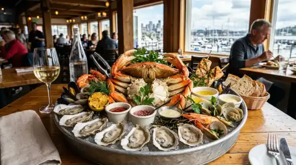 Pacific Northwest seafood and craft beer at a Seattle restaurant