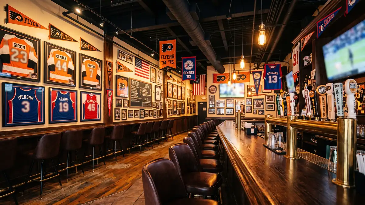 Xfinity Live! entertainment complex before a game in South Philadelphia