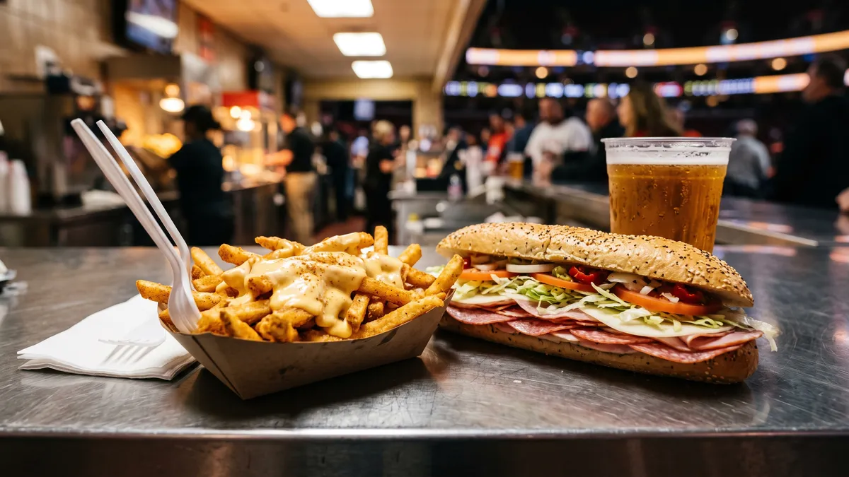 Chickie's and Pete's crab fries and cheesesteaks at Wells Fargo Center