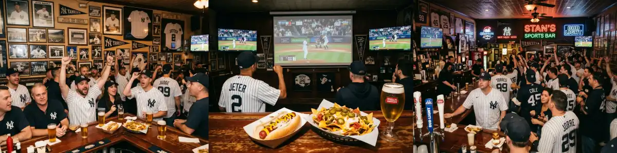 Bronx sports bar near Yankee Stadium with cold beers and game day food